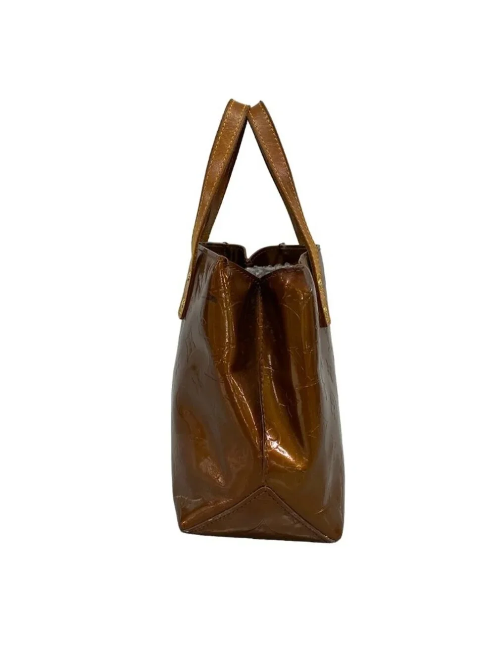 Louis Vuitton Handbag Monogram Vernis Reade PM Blanc Leather